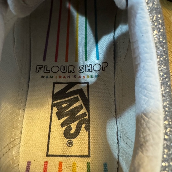 Vans X Amirah Kassem “Flour Shop” Silver Glitter Sprinkles And Smiles Sneakers - Picture 11 of 11